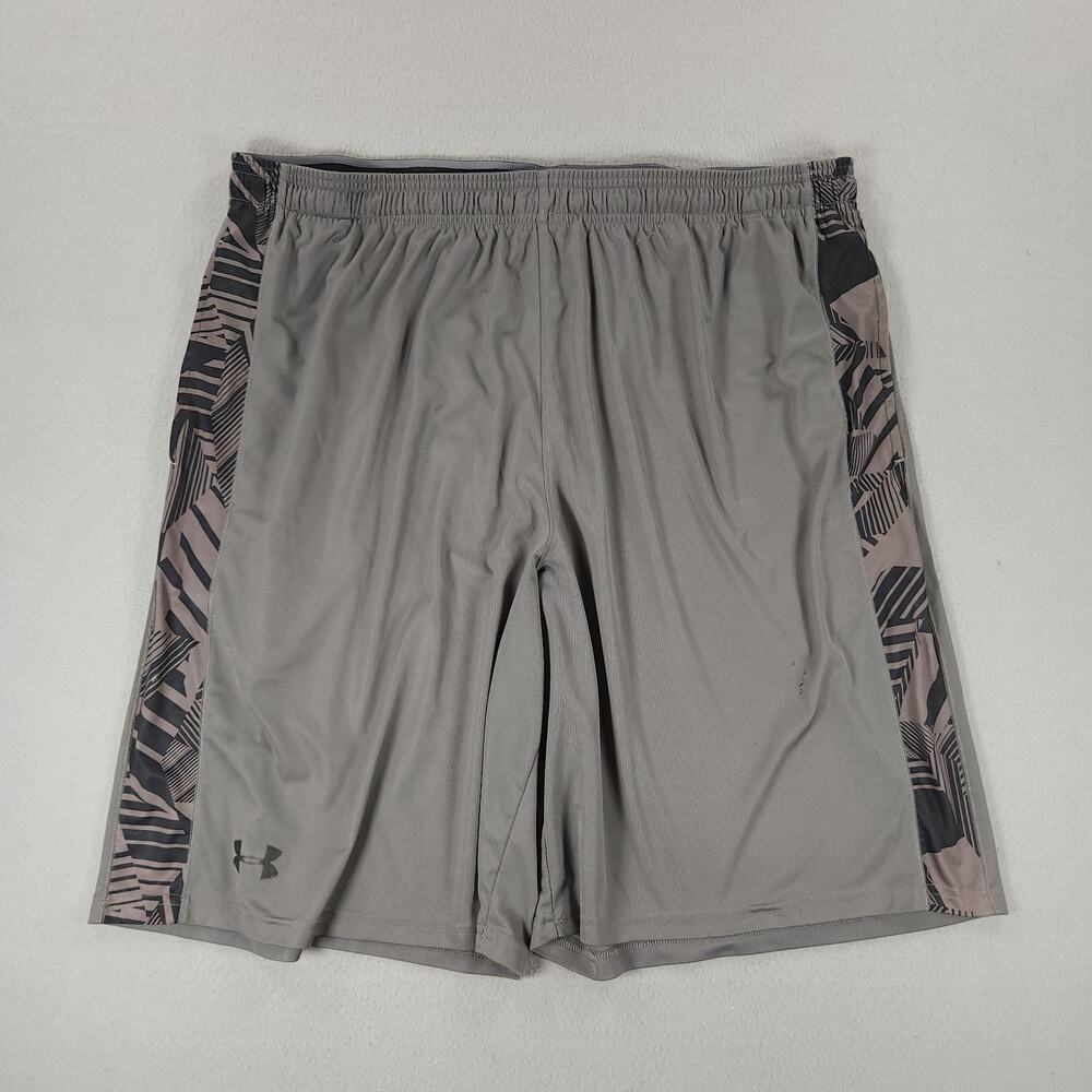 Under Armour Shorts Mens 2XL Gray Drawstring Gym Training Loose Fit Pockets